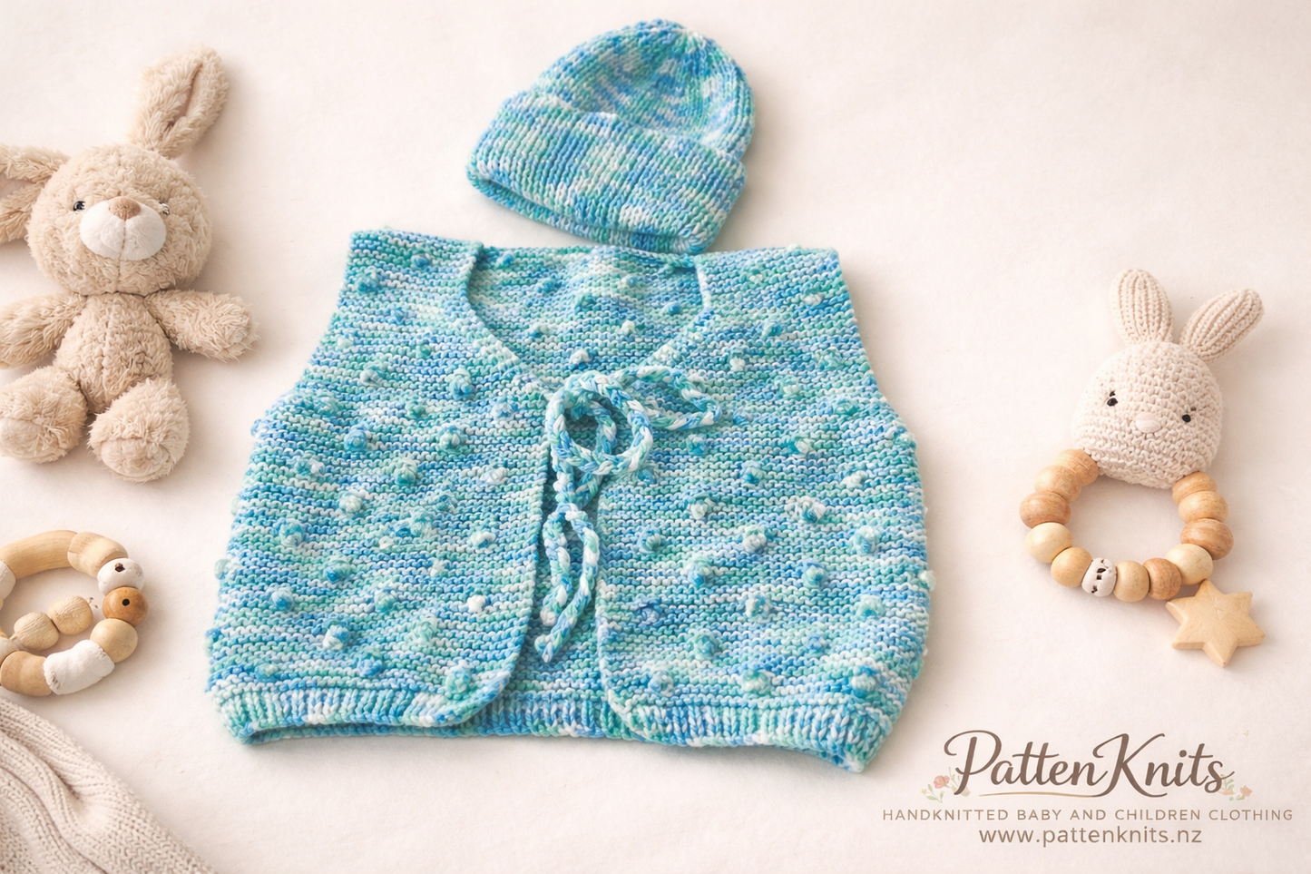 Handknitted Vest and Beanie