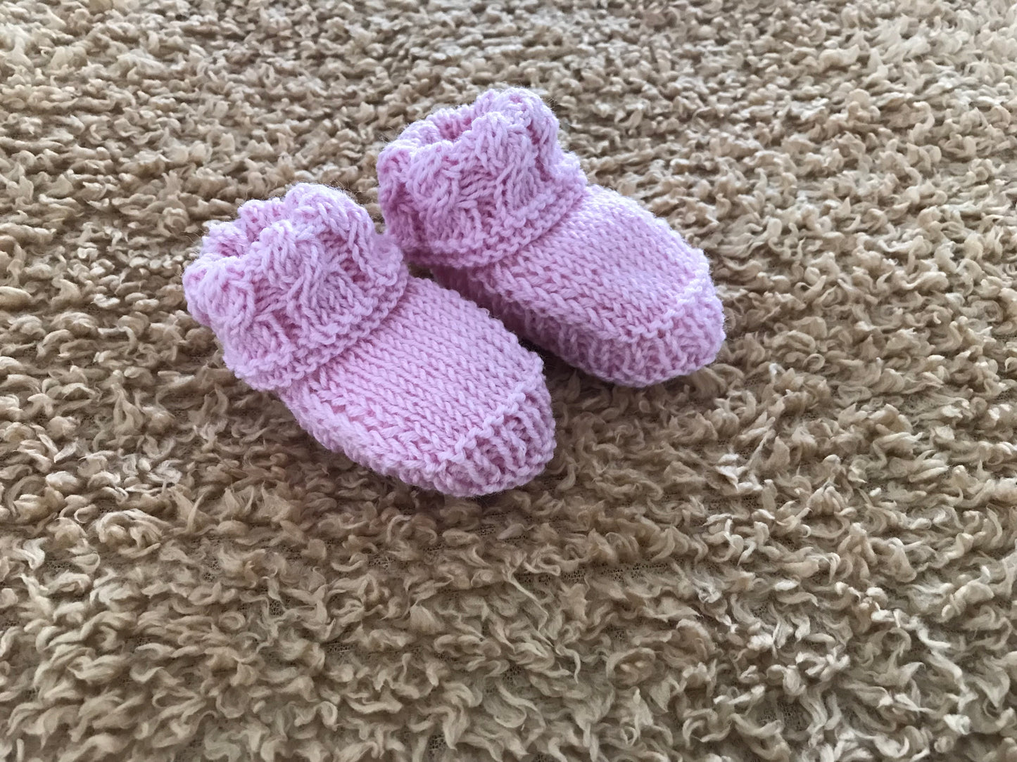 Pink Merino Booties