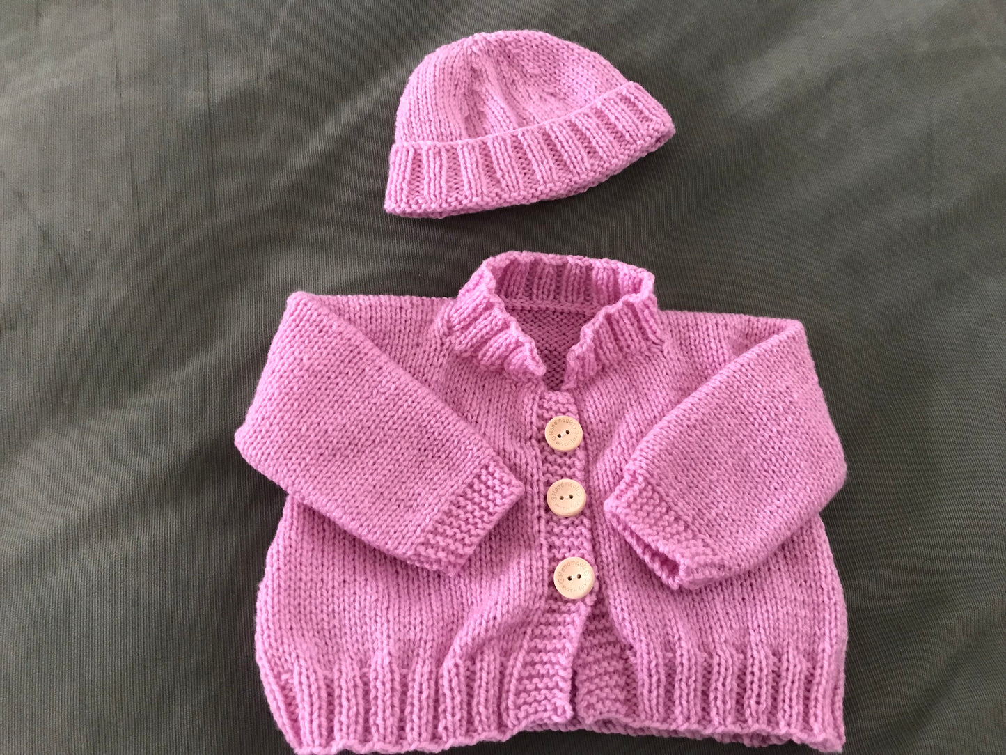 Handknitted Cardigan and Hat