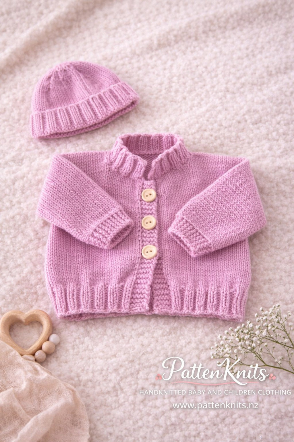 Handknitted Cardigan and Hat